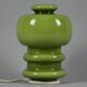 Vintage 1970s Green Cased-Glass Mushroom Lamp From Sweden.
