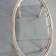 Oval table in marquetry of rattan and glass Vivai del Sud