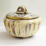 Gold & silver specid earthenware jewellery box