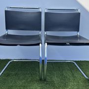 Pair of MR 10 chairs with Mies Van der Rohe laces, Knoll International