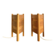 Paire de lampes de table en bois de pin – Luleå Stjärslöjd