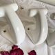 4 antique ceramic earthenware wall hooks towel holders ACC-7340