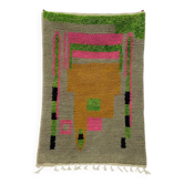 Traditional Berber rug in natural wool 3x2 m