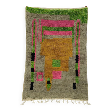Tapis traditionnel berbère en laine naturelle 3x2 m