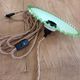 Lampe baladeuse suspension en verre vert et blanc