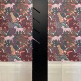 Black steel floor lamp