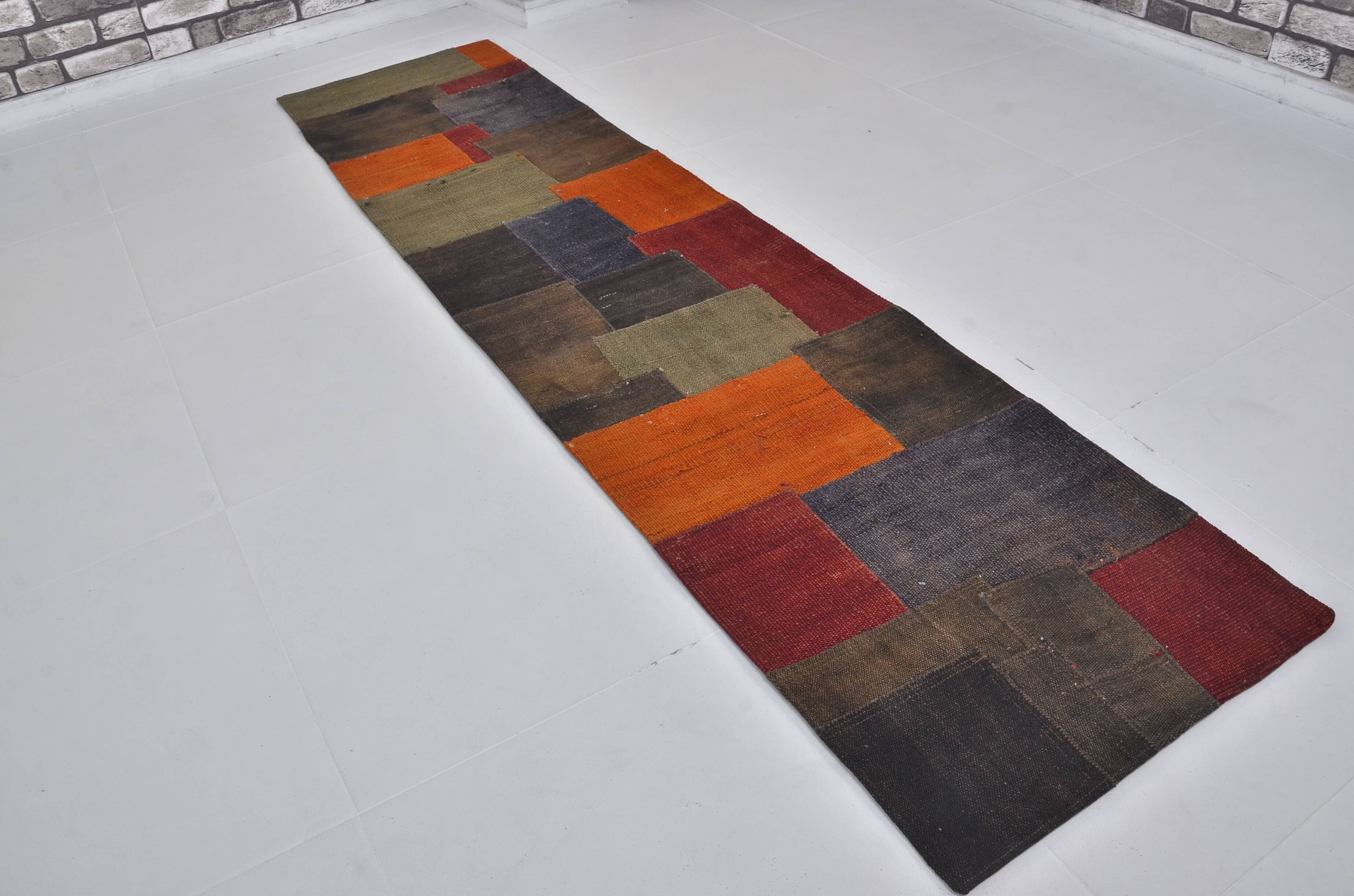Colorful Vintage Wool Kilim Runner sku 3851