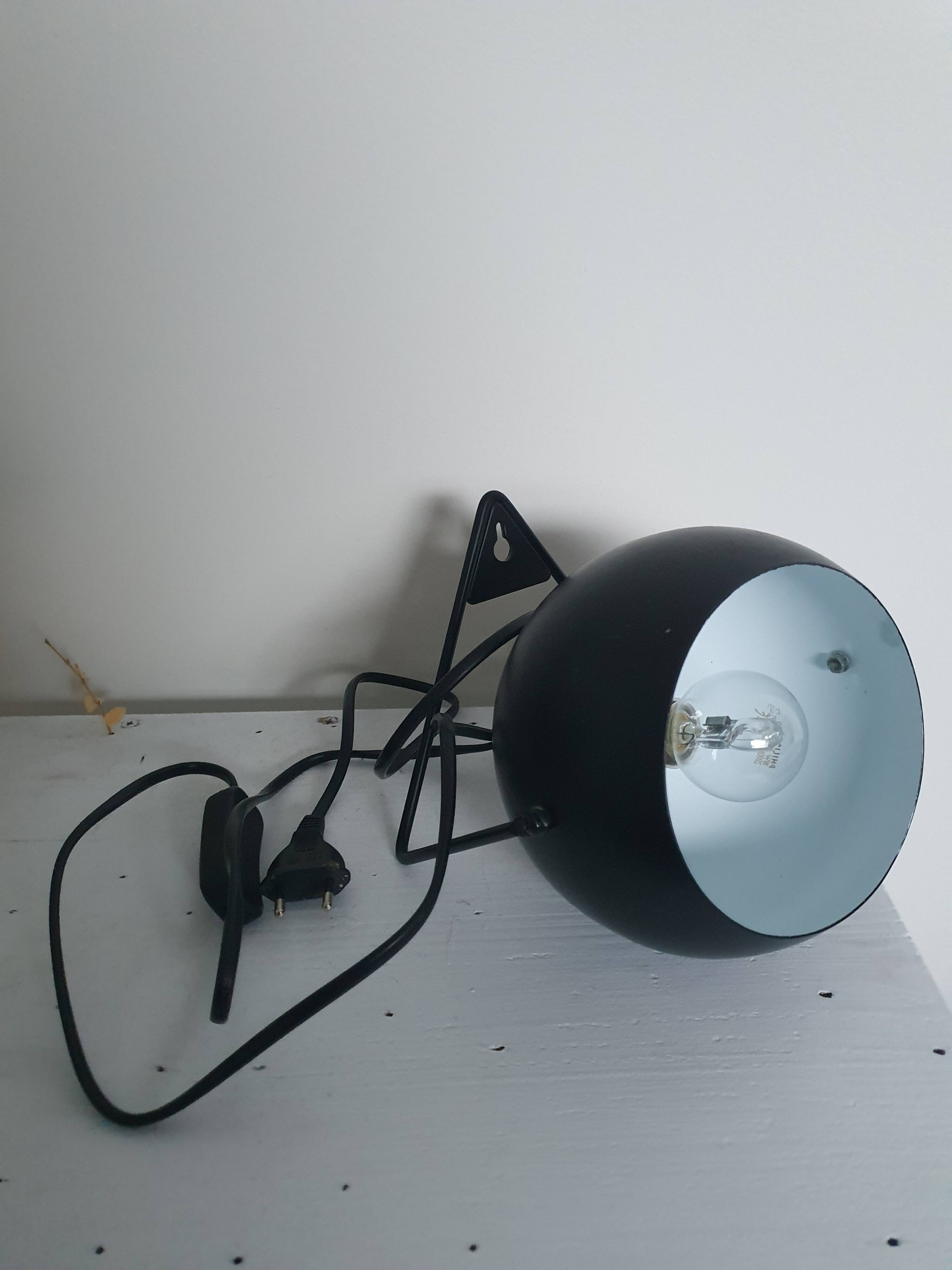 Table lamp/black spot wall light with vintage switch