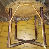 Antique rattan coffee table