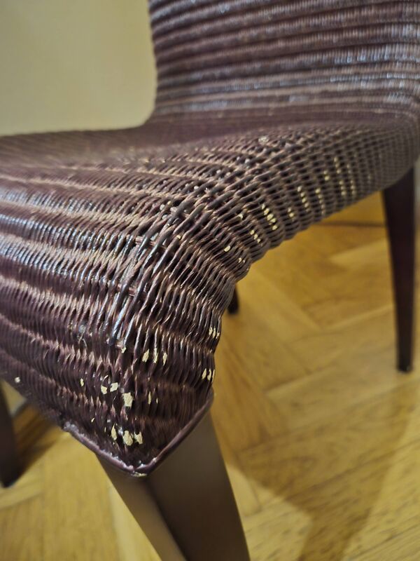 Chaise en rotin tressé ''Melissa'' par Vincent Sheppard