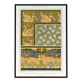 Poster “Swans and Stags”, after an Art Nouveau lithograph from 1897