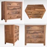 Art Deco chest of drawers Blond walnut 1930