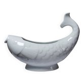 White porcelain sauce boat fish Ocean France, 1970s-1980s