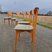 Set of 5 vintage Scandinavian style chairs