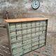 Commode industrielle vert olive