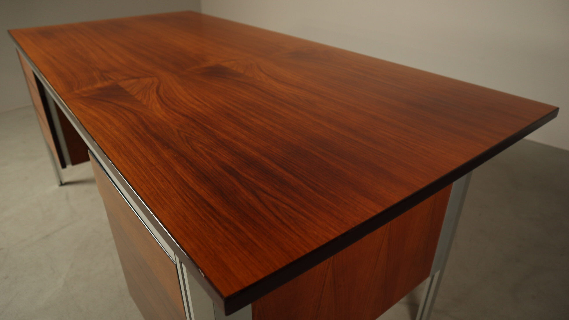 Executive desk by ORA Acciaio, produced in Italy during the 1970s.