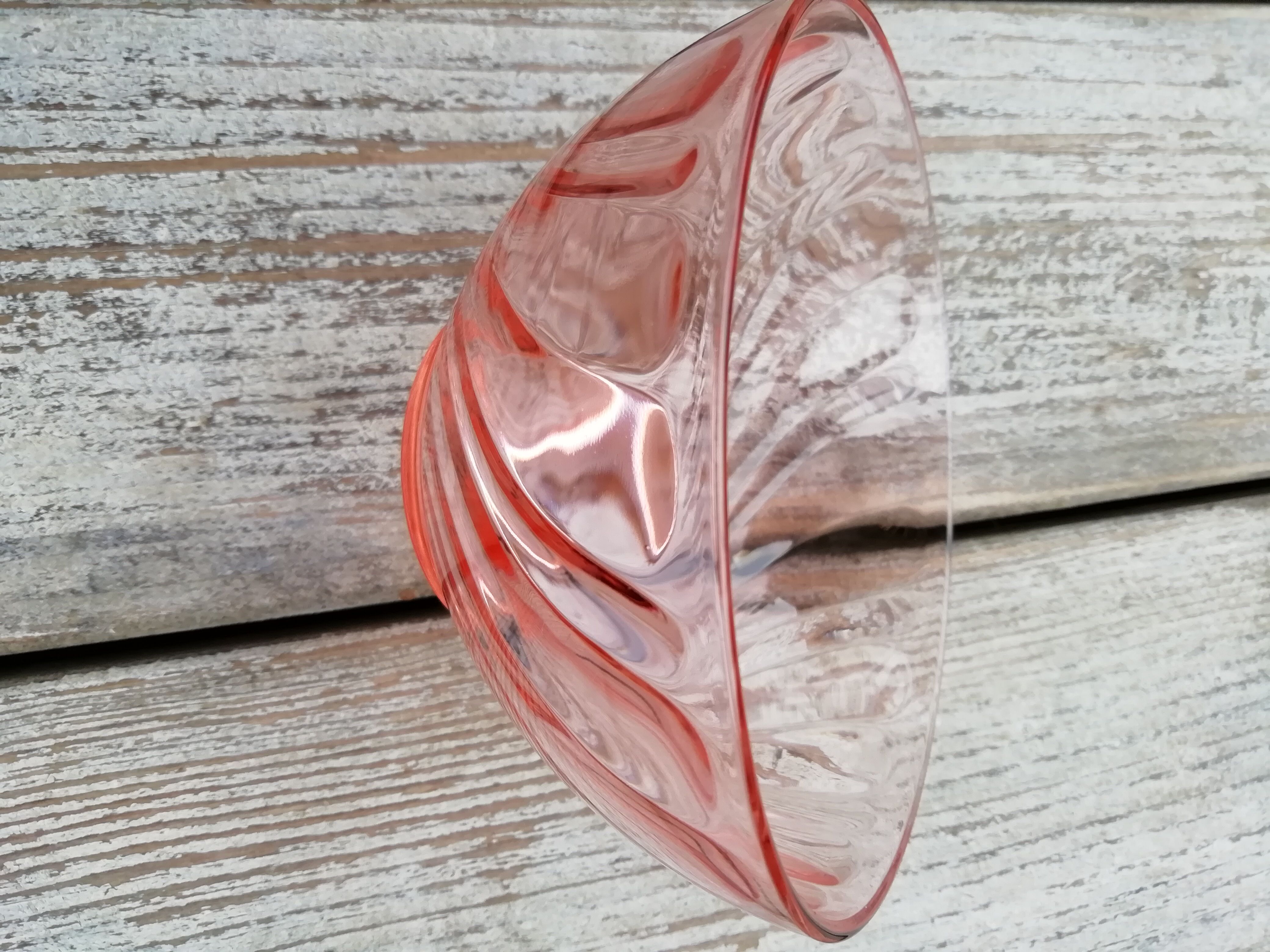 lot of rosaline pink glass bowls