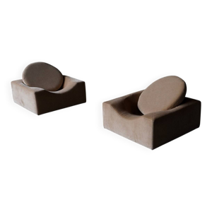 Paire de fauteuils lounge