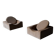Pair of modernist lounge chairs, France 1970s