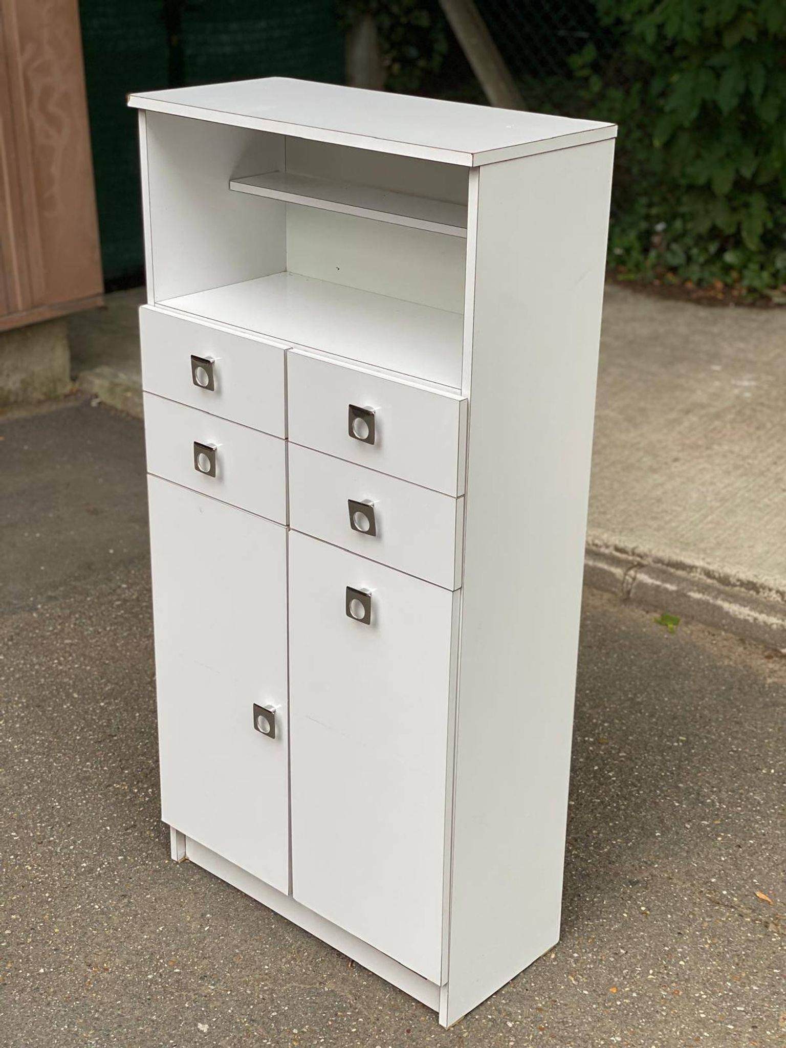 Armoire de rangement blanche salle de bain années 80