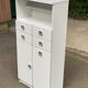 White bathroom storage cabinet from the 80s