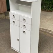 Armoire de rangement blanche salle de bain années 80