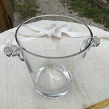 Ice bucket and golden spoon