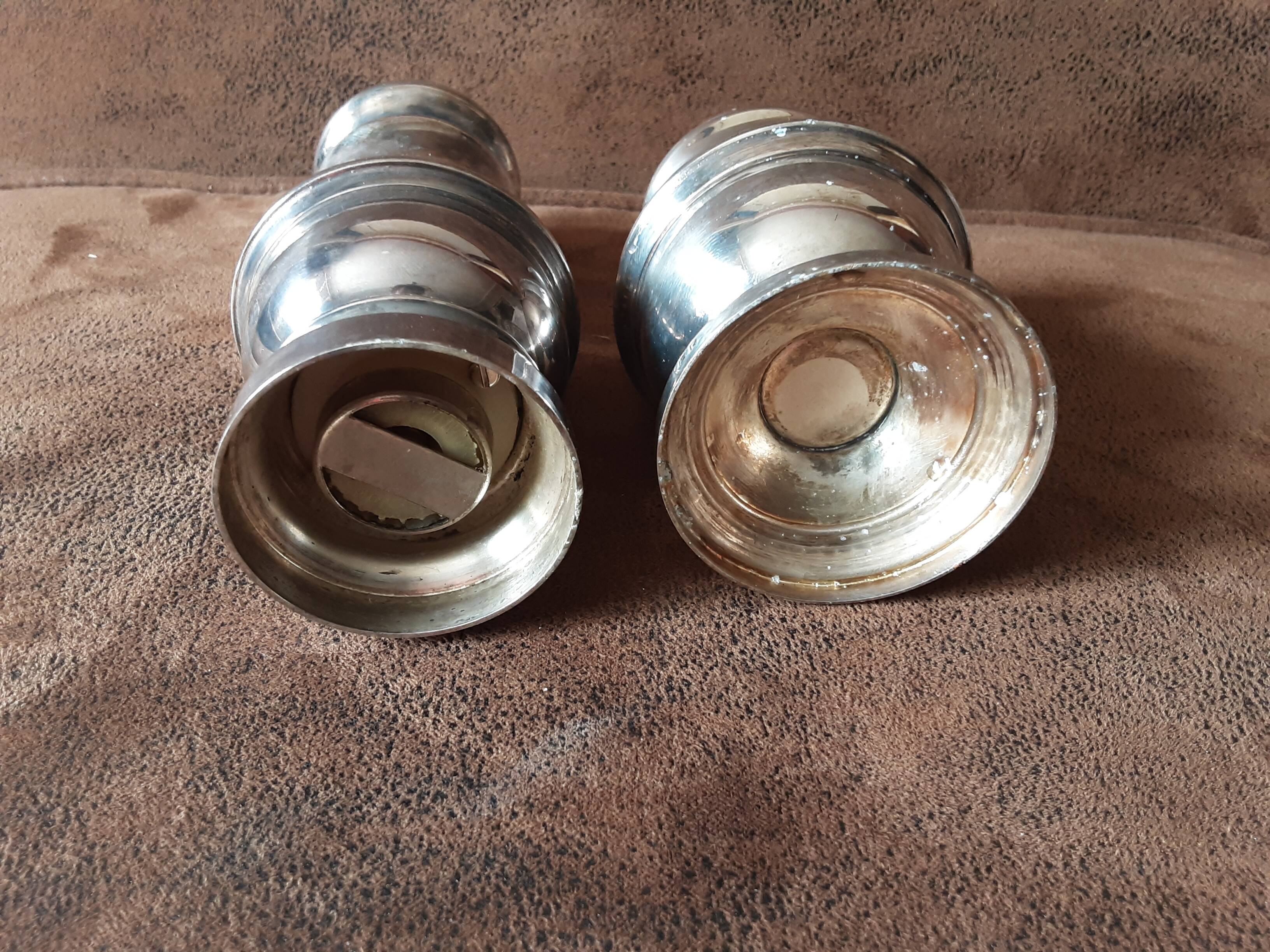 Ensemble salière et poivrière métal vintage