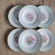 Set 6 plates Amandinoise fleuries