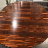 Table ronde extensible scandinave en palissandre, années 1960