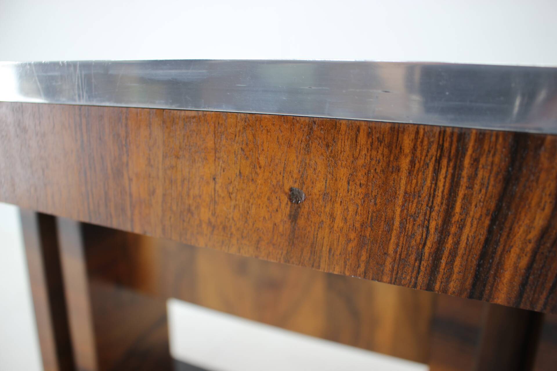 1930s Art Deco Dining Table in Walnut, Czechoslovakia