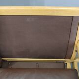 1970s L. Olsen & Søn Oak and Leather 2-Seater Sofa, Denmark