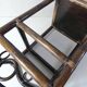 Vintage rattan saddle side table