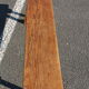 Dark wood bench