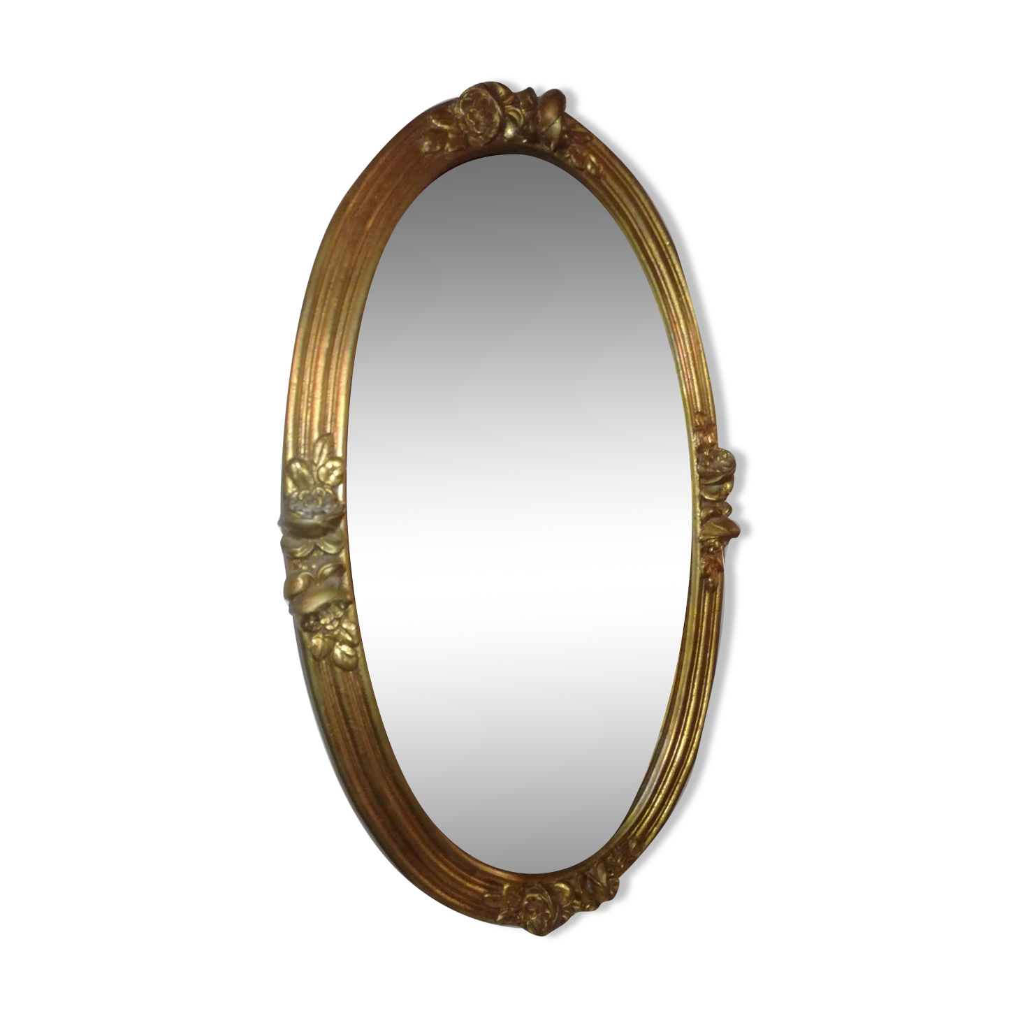 Old mirror with roses