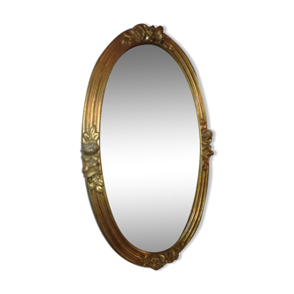 Old mirror with roses