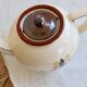 Vintage pouring teapot in Longchamp earthenware, Agen model.