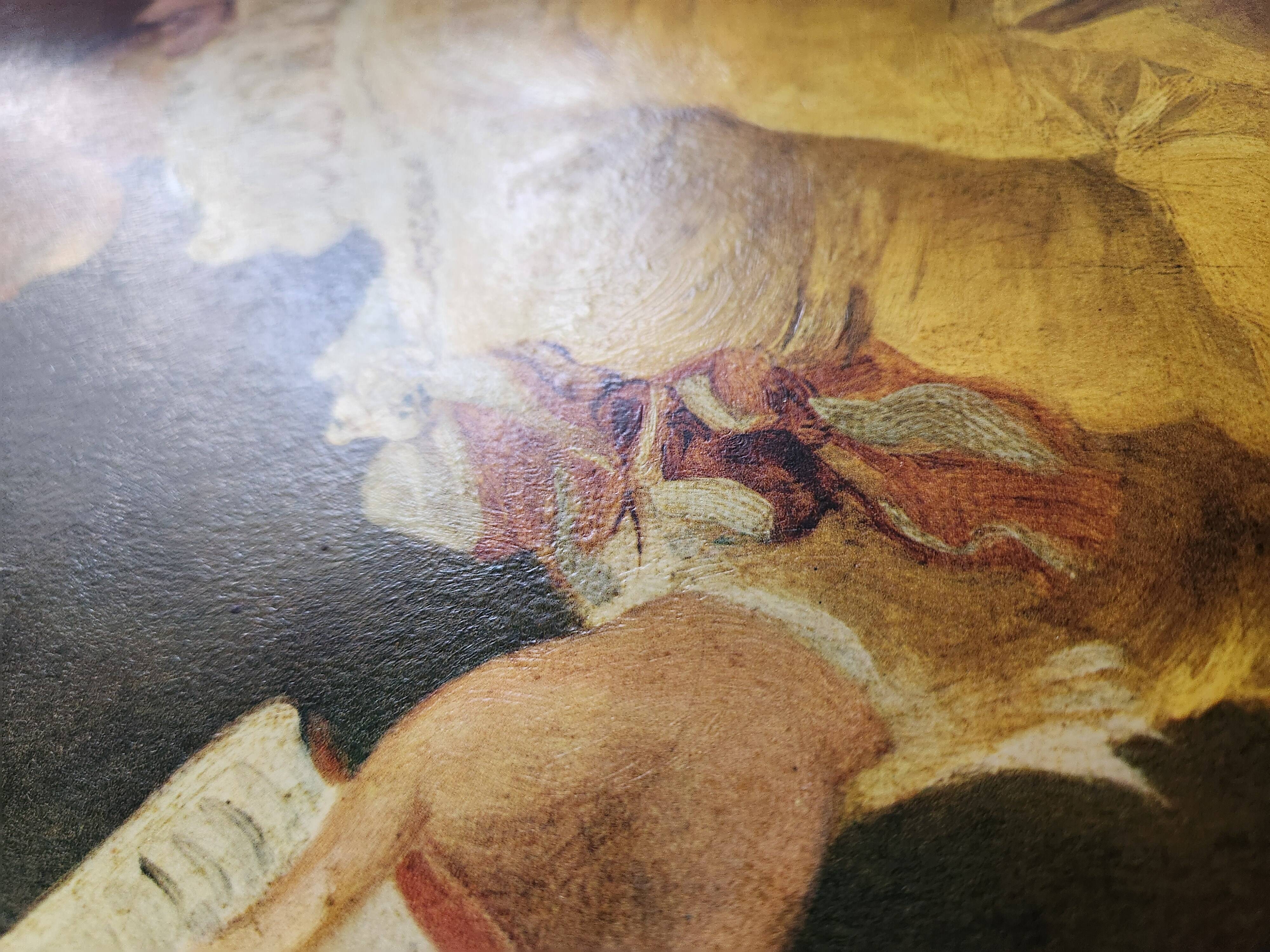 Old Table "The Reader" – Oil on Canvas – 18th Century Style