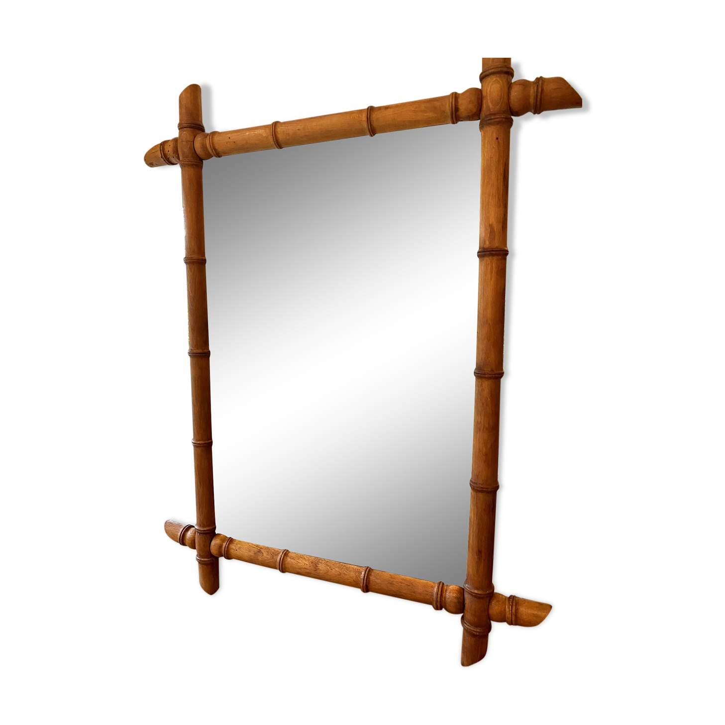 Mirror Bamboo colonial style 65x85cm