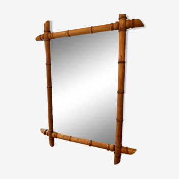 Mirror Bamboo colonial style 65x85cm