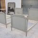 Pair of antique Louis XVI style beds with patina - 1900s