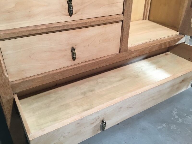 Raw wood hotel cabinet