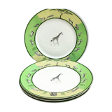 4 Hermès Africa dinner plates