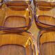 9 coupelles carrées vintage en verre fumé