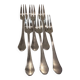 6 silver-plated cake forks by the silversmith Ercuis Medici