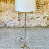 Lampadaire laiton vintage, tripode circa 1960s