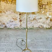 Lampadaire laiton vintage, tripode circa 1960s