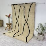 Handmade wool berber rug 258 x 158 cm