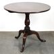 Round antique English oak tilt-top table with wonderful colors
