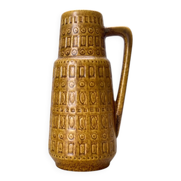 Vintage handled vase in German ceramic by Scheurich Keramik, model 416-26 "Inka", 1960s.